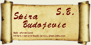 Spira Budojević vizit kartica